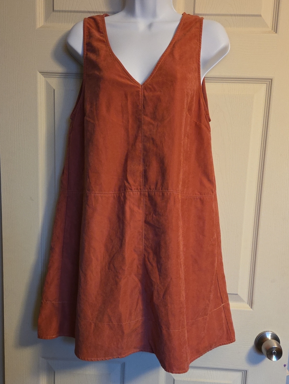 Altar'd State Rusty Rose Suede-like Sleeveless Mini Dress Small